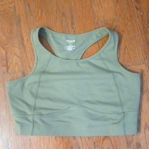 Torrid green low impact longline wireless active sports bra size 2 2x full
